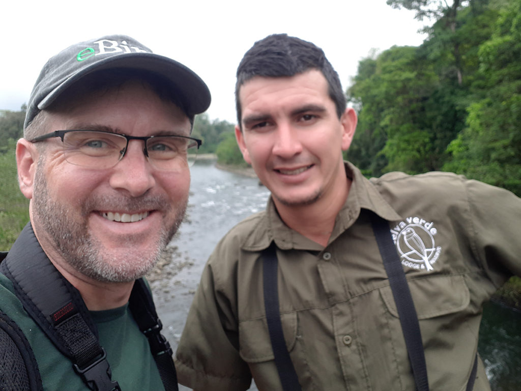 Chris Fischer with Ronald Jimenez Saborio, Selva Verde Naturalist and Bird Guide