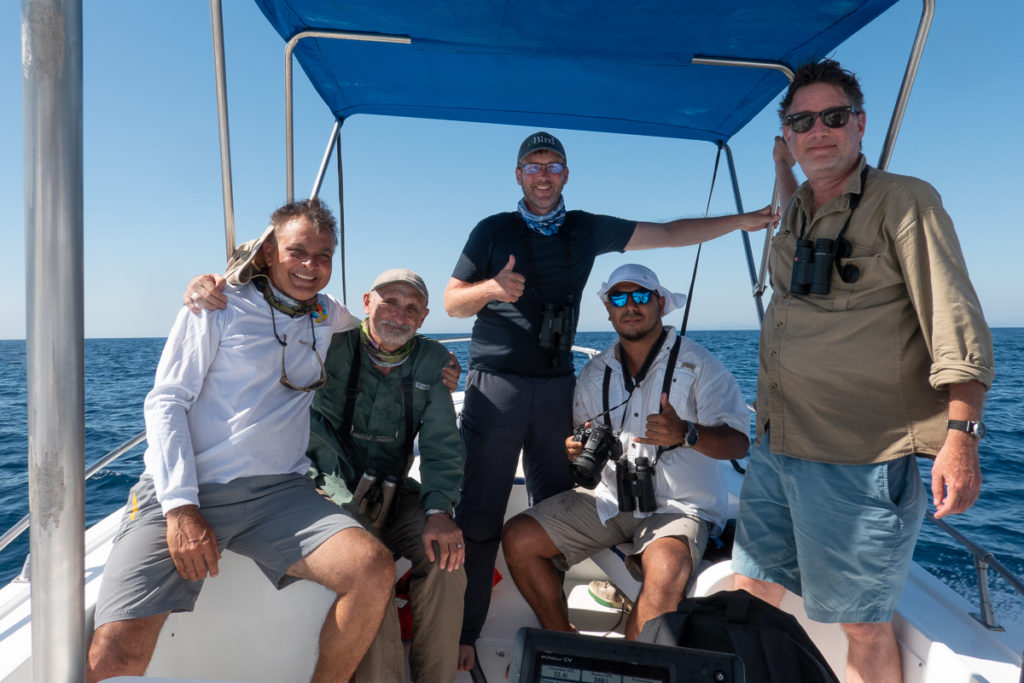 Cayuba Pelagic, March 8, 2019: (right to left) Wildredo Villalobos, Robert Dean, Chris Fischer, Jesse Lopez Herra, Andrew Vallely